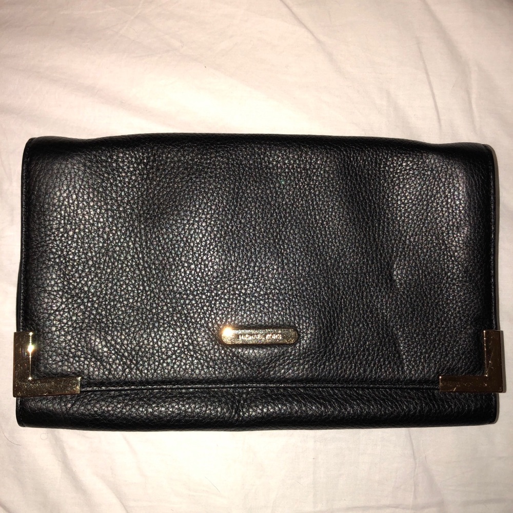 Michael Kors Shoulder Bag/Clutch in Black Leather